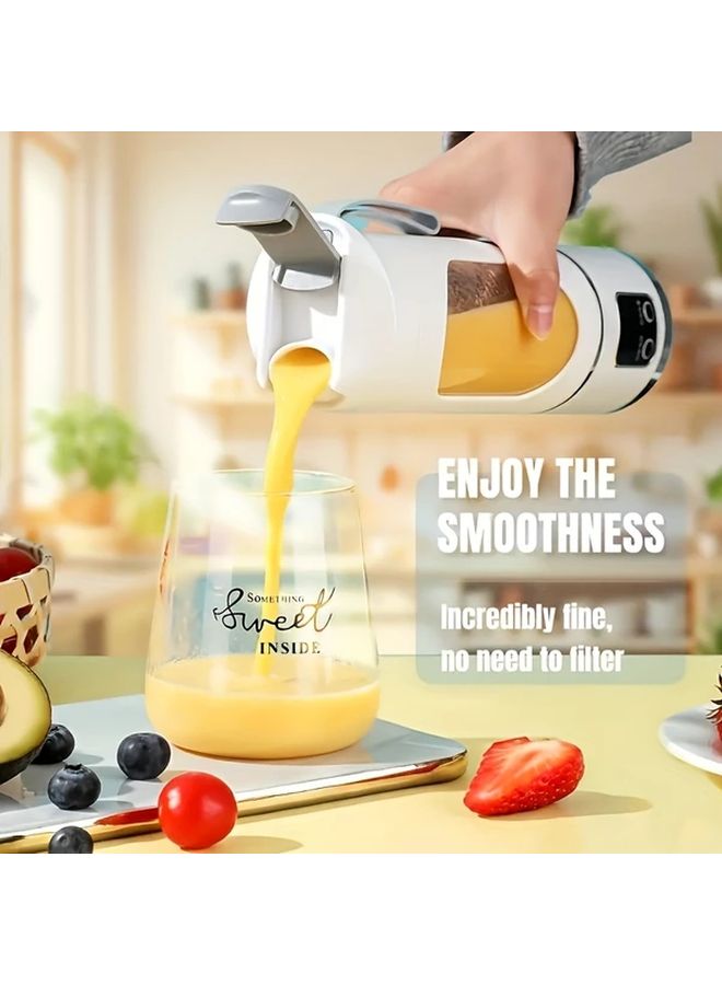 White Portable USB Charging Mixer And Juicer For Fruit Vegetable Drinks Milkshakes Easy Clean - Image 3